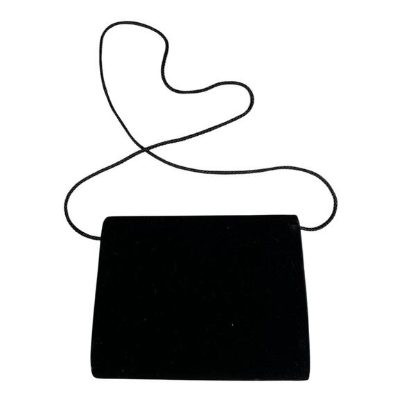 Vintage Partners Mervyns Womens Black Satin Lined Suede Shoulder Bag/Purse OS - Picture 7 of 10